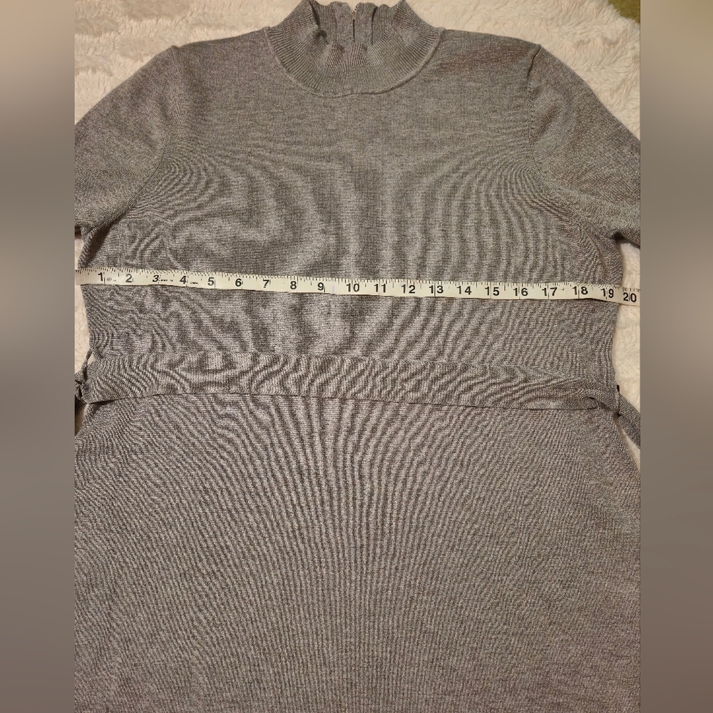Calvin Klein Long Sleeve Gray Dress - Picture 4 of 8